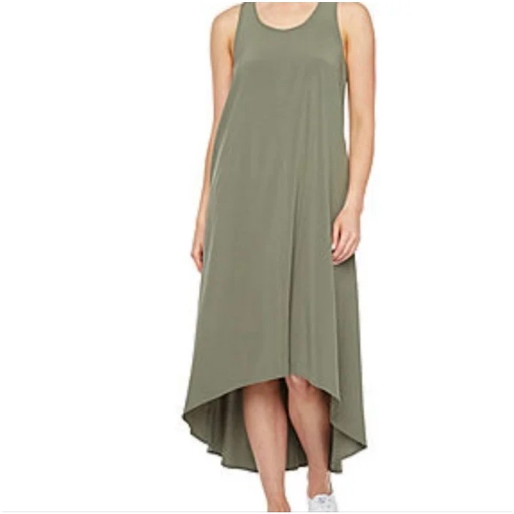 Gorpcore Stylus High-Low Maxi Dress‎ w/Pockets Sz M Sage Green CleanGirl Earthy